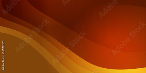 Abstract orange brown yellow warm tone background with simply curve lighting element vector for presentation design