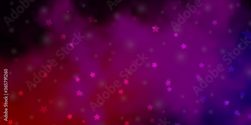Light Pink vector background with colorful stars. Blur decorative design in simple style with stars. Theme for cell phones.