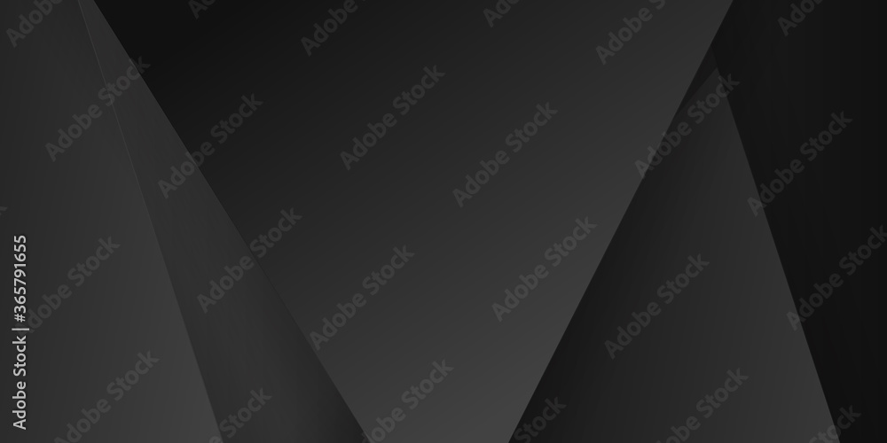 Abstract 3d presentation background with black paper layers.