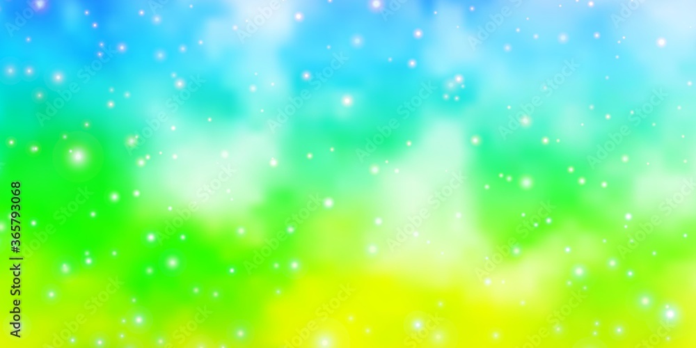 Fototapeta premium Light Multicolor vector texture with beautiful stars. Modern geometric abstract illustration with stars. Pattern for new year ad, booklets.