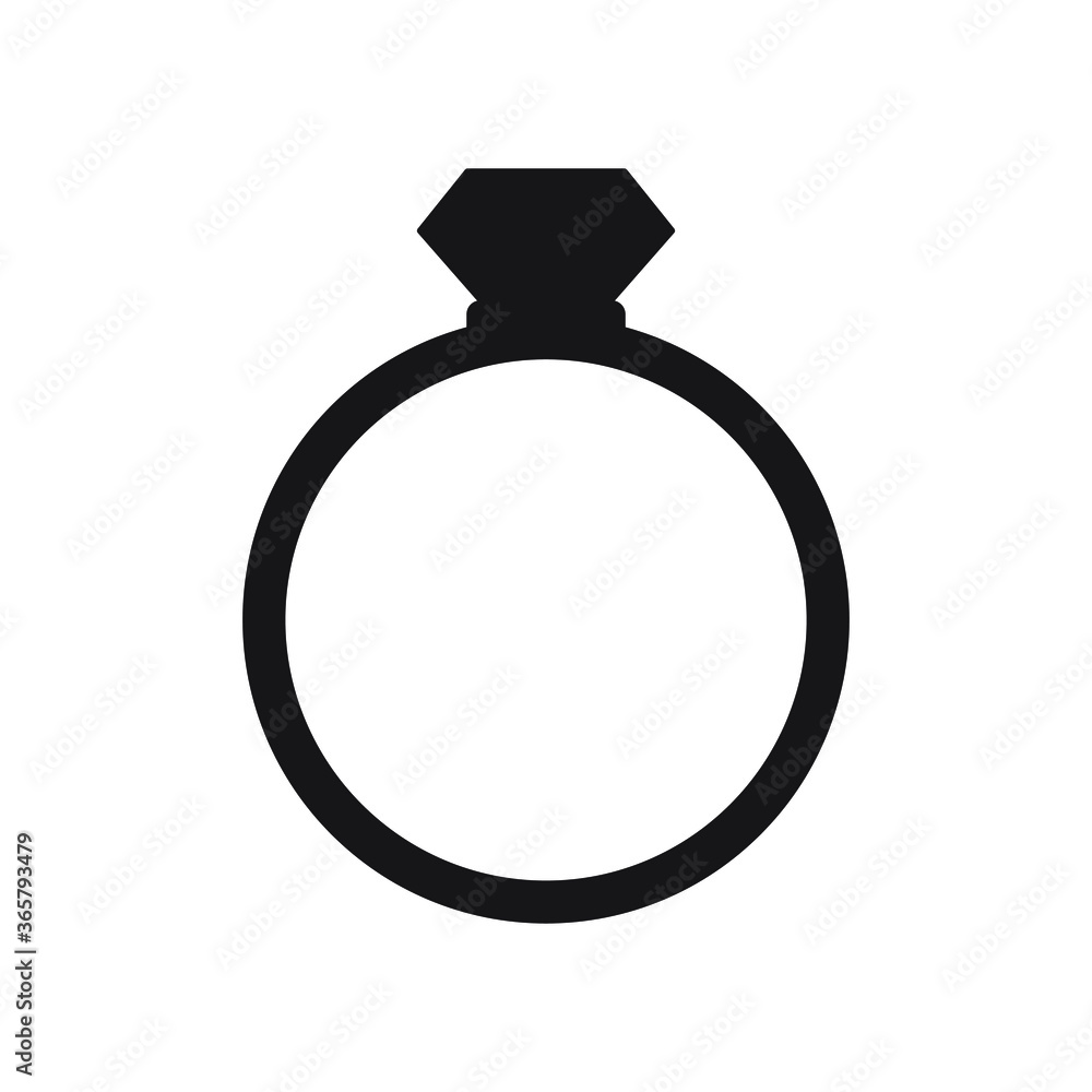Wedding Ring With Diamond icon vector Wedding Ring With Diamond icon vector
