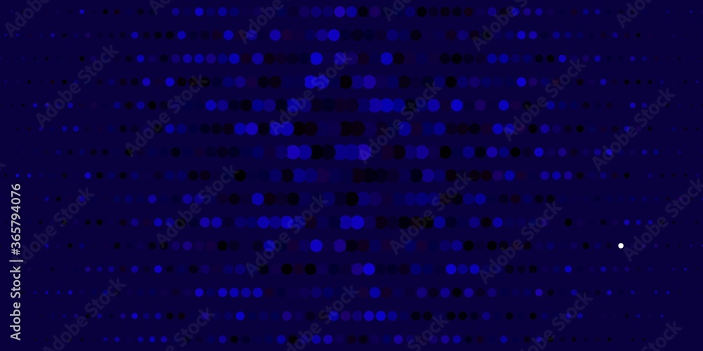 Dark Blue, Red vector backdrop with dots. Abstract decorative design in gradient style with bubbles. Pattern for websites.