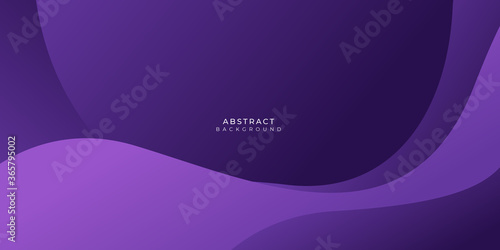 Polygon wave curve in purple vector gradient presentation background