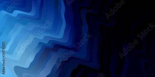 Dark BLUE vector pattern with curved lines. Colorful illustration in abstract style with bent lines. Design for your business promotion.