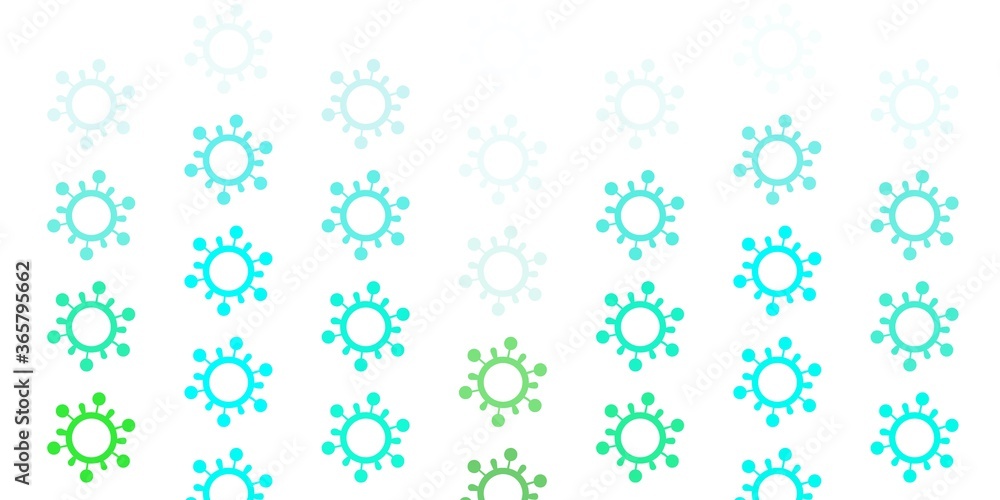 Light Green vector backdrop with virus symbols. Light Green vector backdrop with virus symbols.