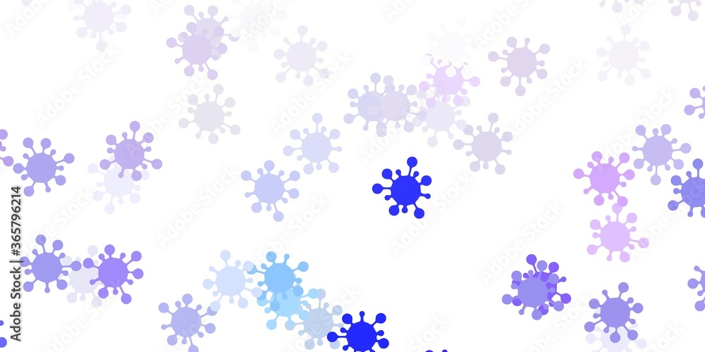 Light purple vector template with flu signs. Light purple vector template with flu signs.