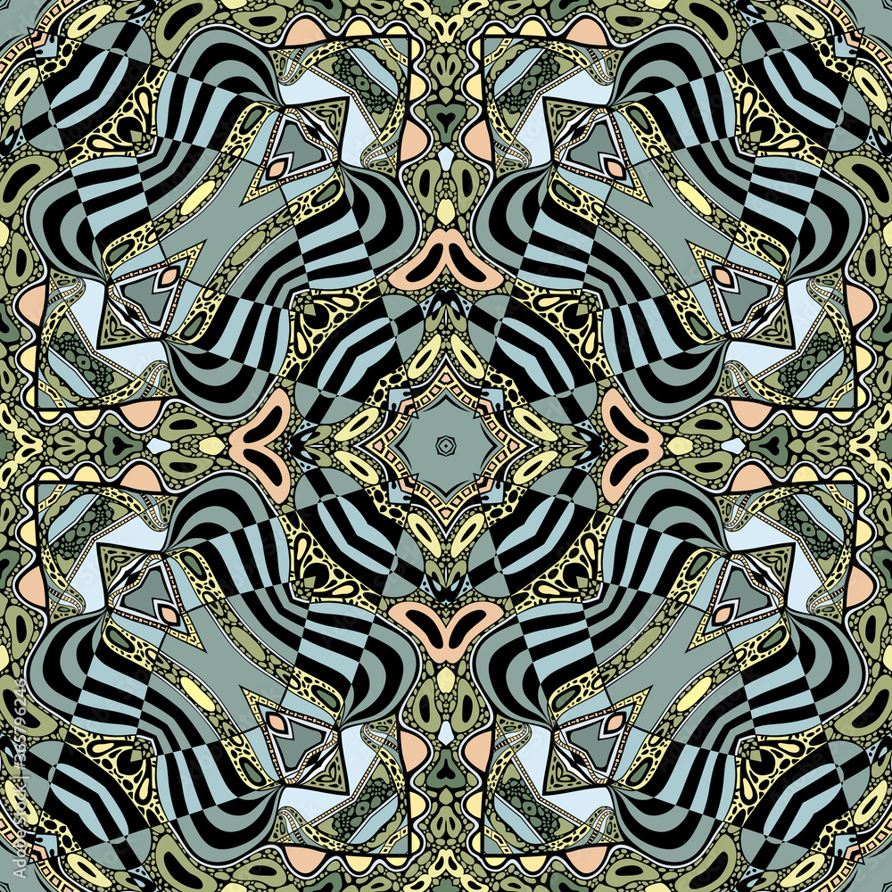 Vector abstract modern cartoon seamless pattern