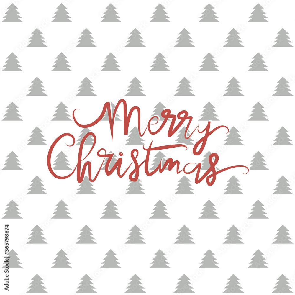 Christmas tree print with inscription Christmas tree print with inscription