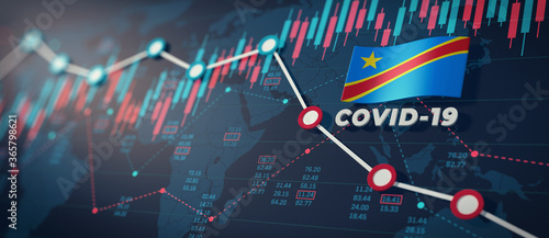 COVID-19 Coronavirus Democratic Republic of the Congo Economic Impact Concept Image.