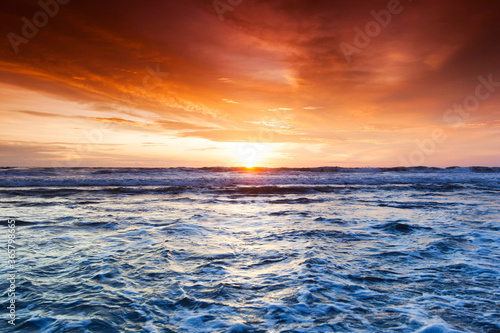 Amazing sunset from Bali beach