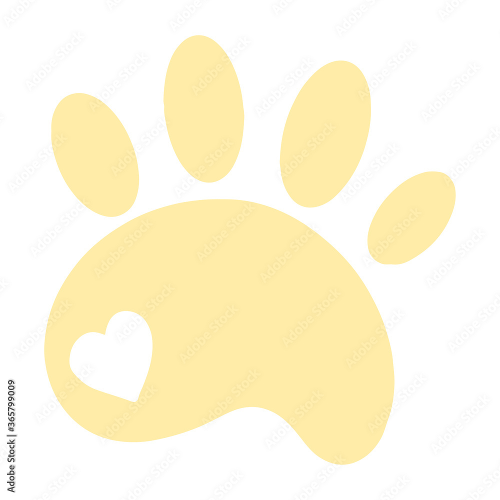 Animal Paw or Foot Print Illustration Logo Animal Paw or Foot Print Illustration Logo