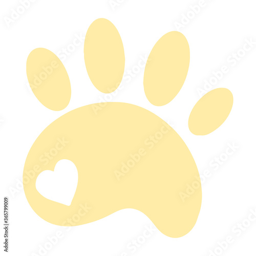 Animal Paw or Foot Print Illustration Logo