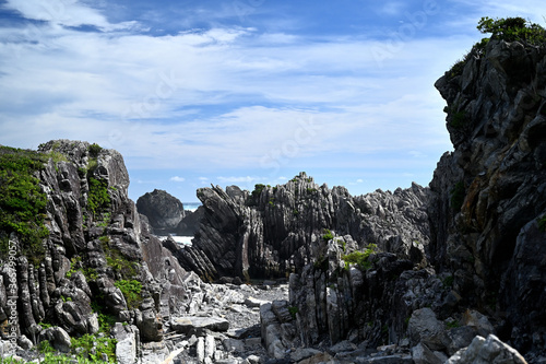 高知県の夫婦岩と夏空 © 啓治 高橋