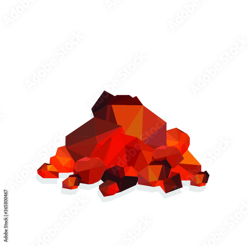 Glowing charcoal, coal pile of charcoal , coal heaps of Glowing coals 