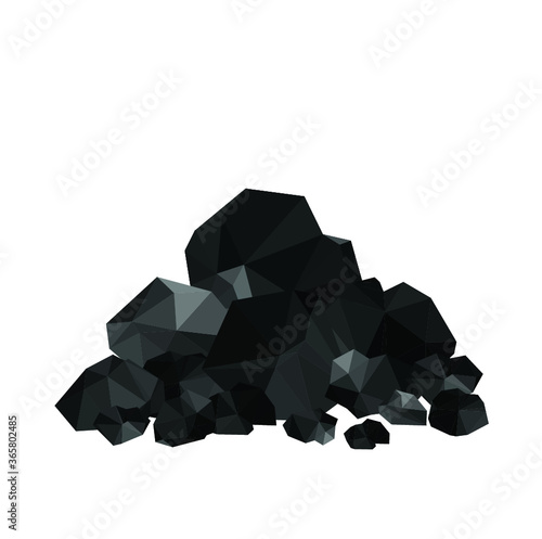pile of charcoal , coal heaps of coals 