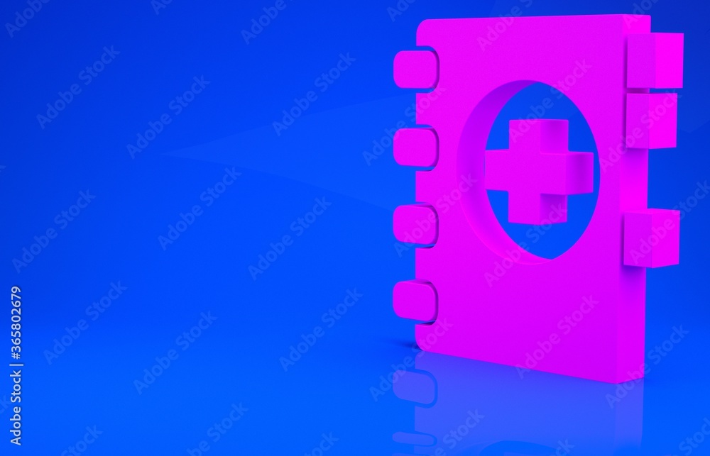 Pink Medical clipboard with clinical record icon isolated on blue background. Prescription, medical check marks report. Minimalism concept. 3d illustration. 3D render. Pink Medical clipboard with clinical record icon isolated on blue background. Prescription, medical check marks report. Minimalism concept. 3d illustration. 3D render.