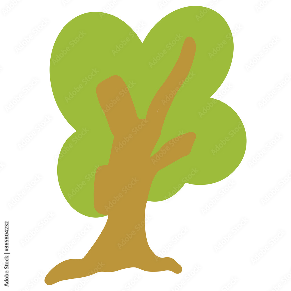 Abstract Cartoon Tree For Forest Illustration Abstract Cartoon Tree For Forest Illustration