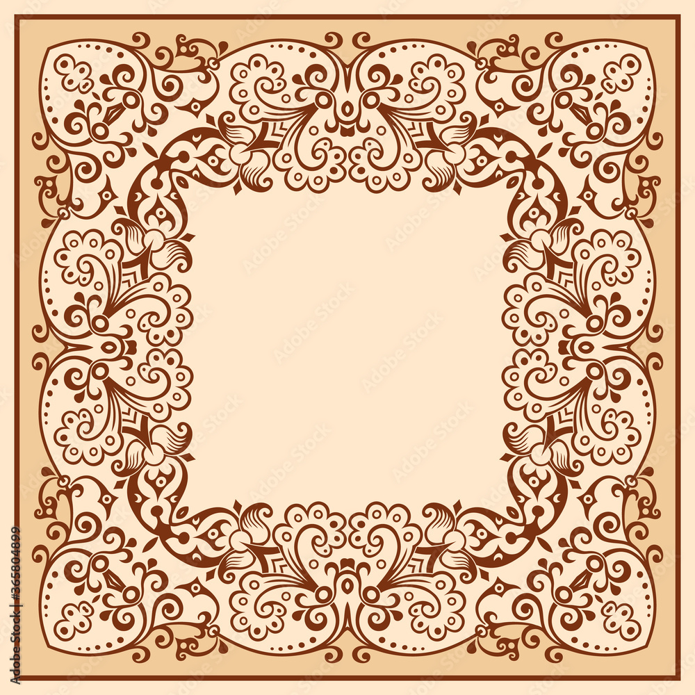 Vector floral ethnic ornamental illustration Vector floral ethnic ornamental illustration