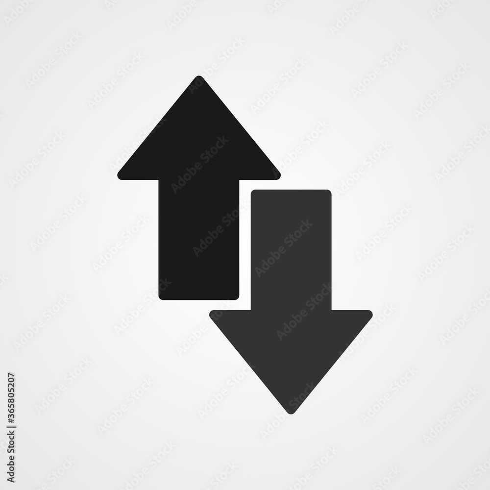 up and down arrows icon vector - obrazy, fototapety, plakaty 