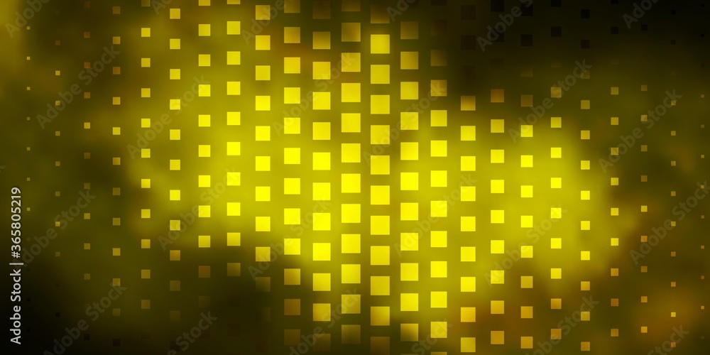 Dark Green, Yellow vector backdrop with rectangles. Rectangles with colorful gradient on abstract background. Pattern for commercials, ads.