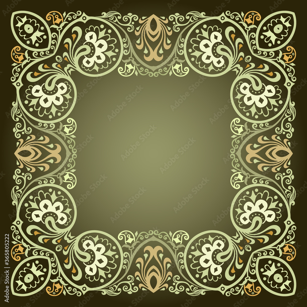 Vector floral ethnic ornamental illustration