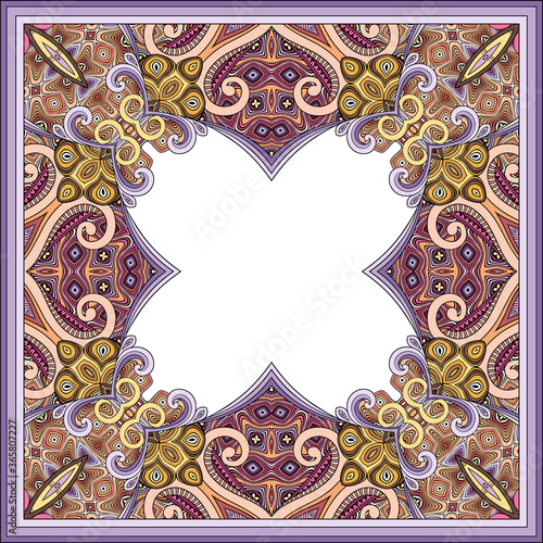 Vector abstract ornamental nature ethnic frame