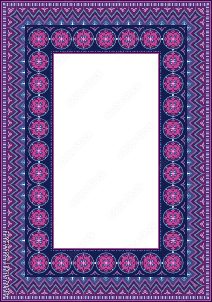 Obraz premium Vector decorative floral ethnic illustration