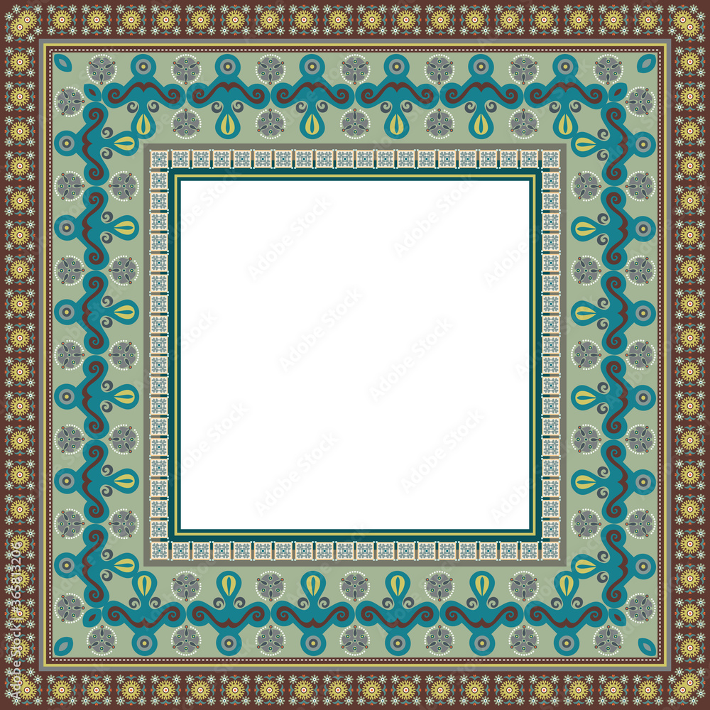 Vector decorative floral ethnic illustration Vector decorative floral ethnic illustration