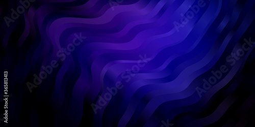 Dark Pink, Blue vector pattern with curves. Abstract gradient illustration with wry lines. Template for your UI design.
