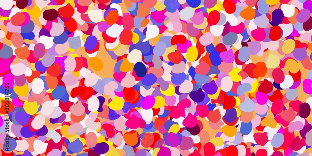 Light red, yellow vector pattern with abstract shapes. Light red, yellow vector pattern with abstract shapes.