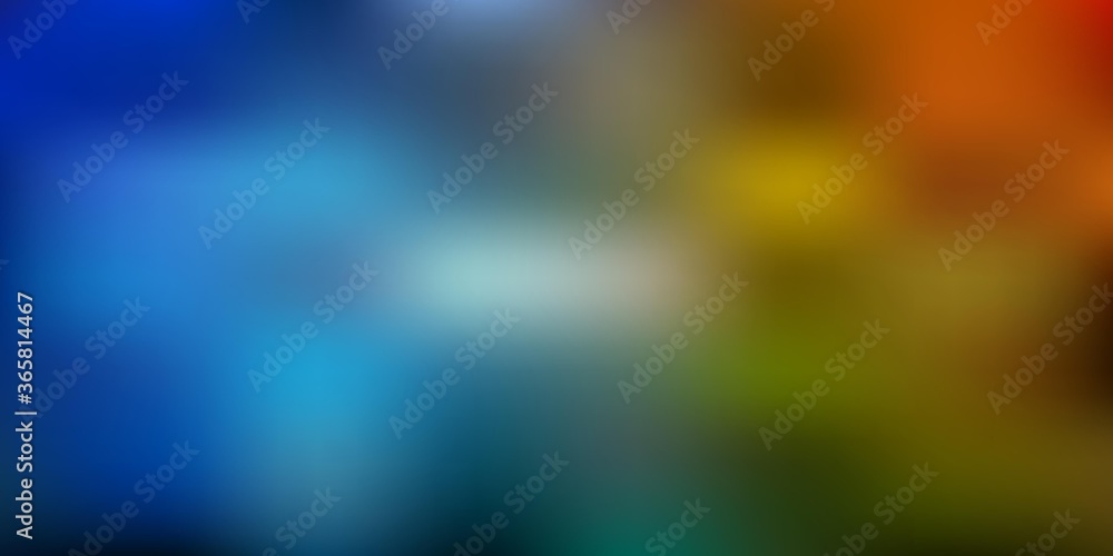 Light blue, yellow vector abstract blur template.