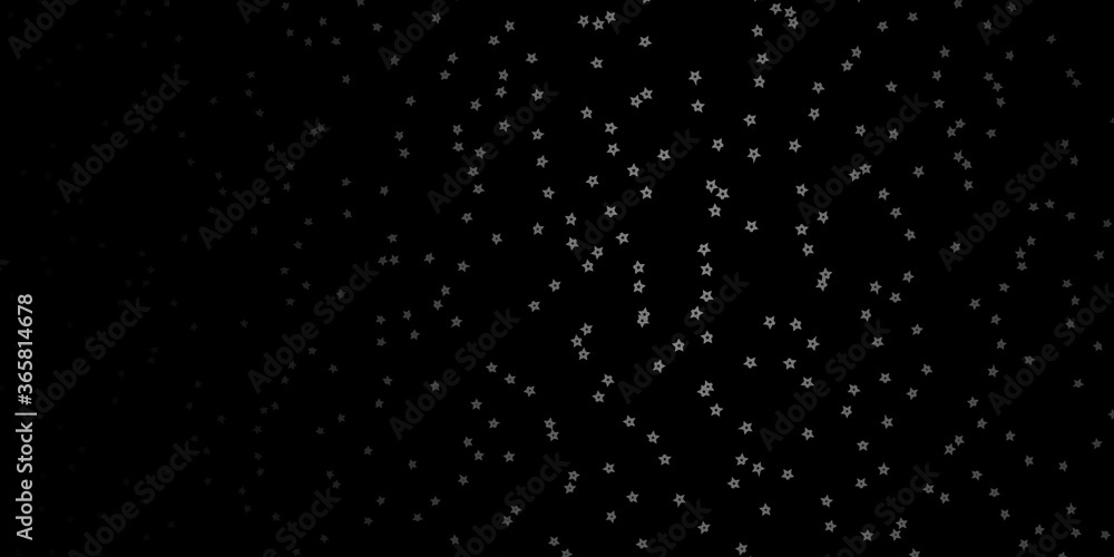 Dark Gray vector pattern with abstract stars. Shining colorful illustration with small and big stars. Design for your business promotion.