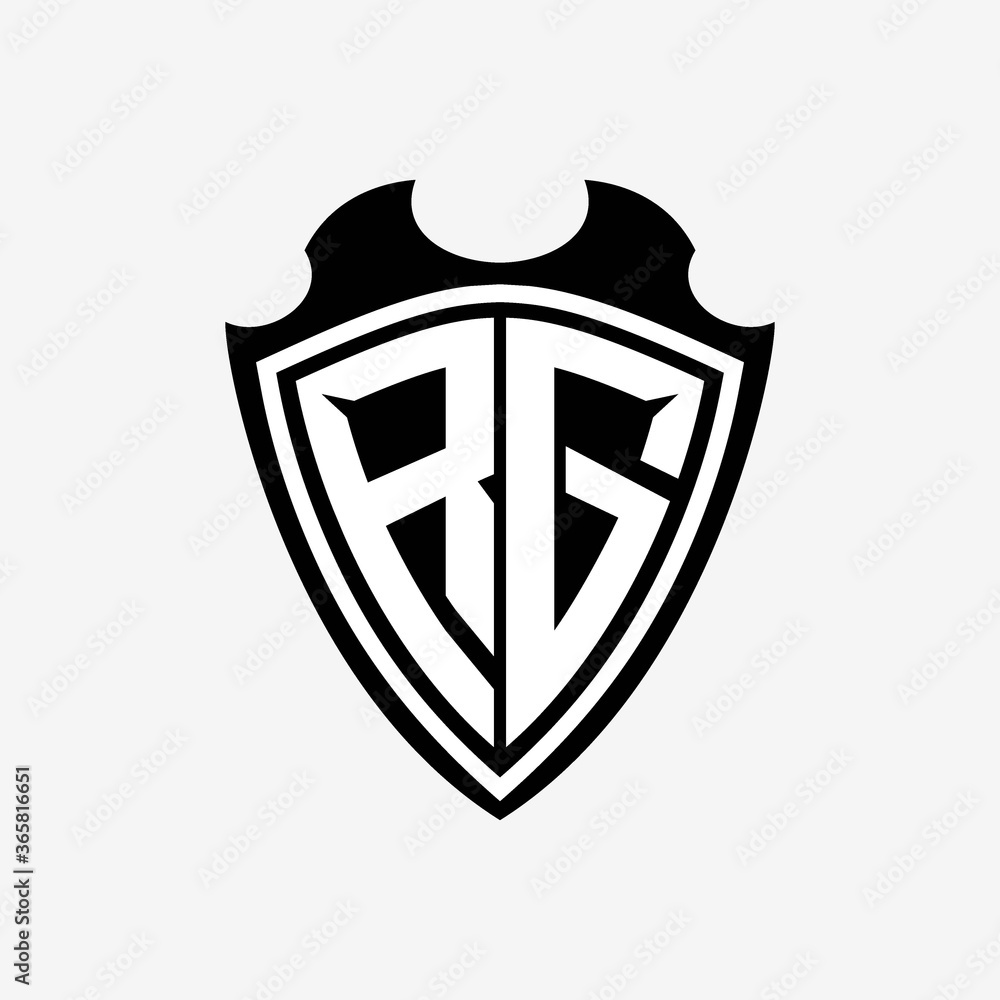 R G initials monogram logo shield designs a modern R G initials monogram logo shield designs a modern