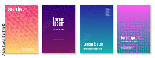 Set Vector Seamless Organic Lines Drips Biological Patterns Abstract Background