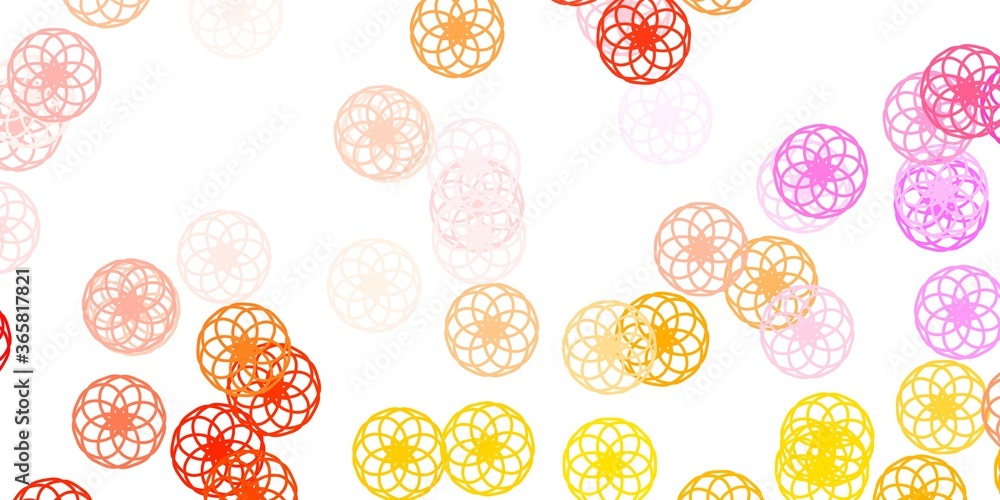 Light Pink, Yellow vector backdrop with dots. Light Pink, Yellow vector backdrop with dots.