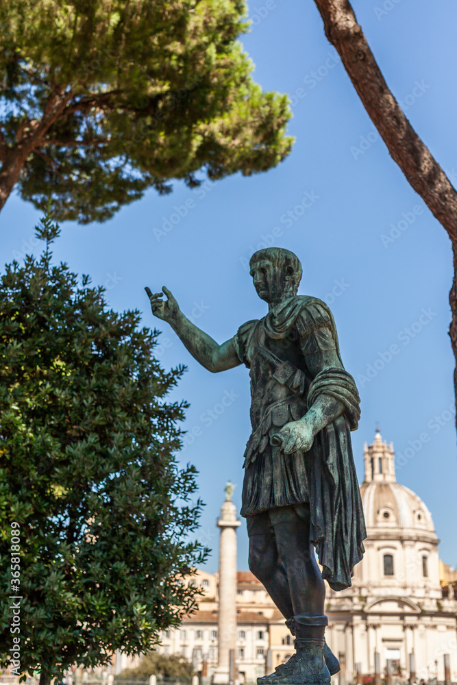 ROME, ITALY - 2014 AUGUST 18. Sculpture of Gaius Julius Caesar in Rome.
