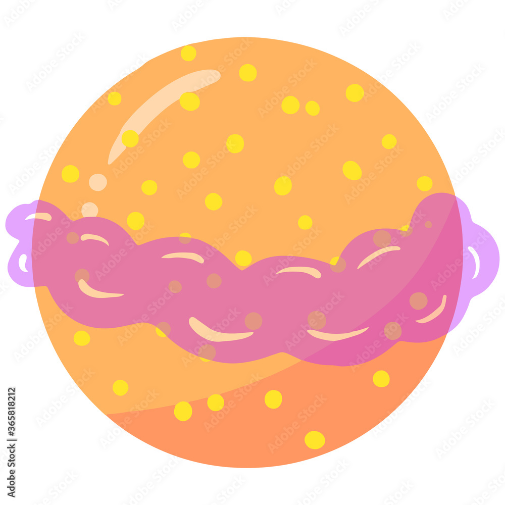 Cartoon Illustration of An Imaginary Plant in Space for Logo or Icon Cartoon Illustration of An Imaginary Plant in Space for Logo or Icon
