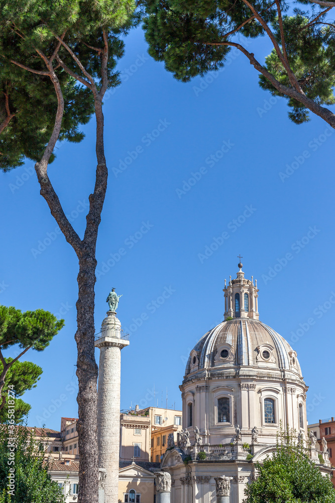 ROME, ITALY - 2014 AUGUST 18. The church Most Holy Name of Mary in Rome.