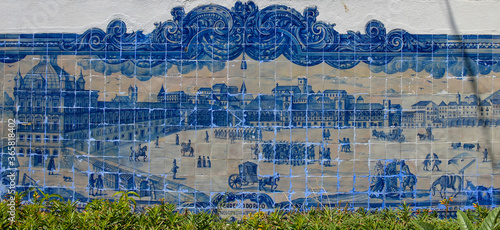 Ornamental old typical tiles from Portugal called 
