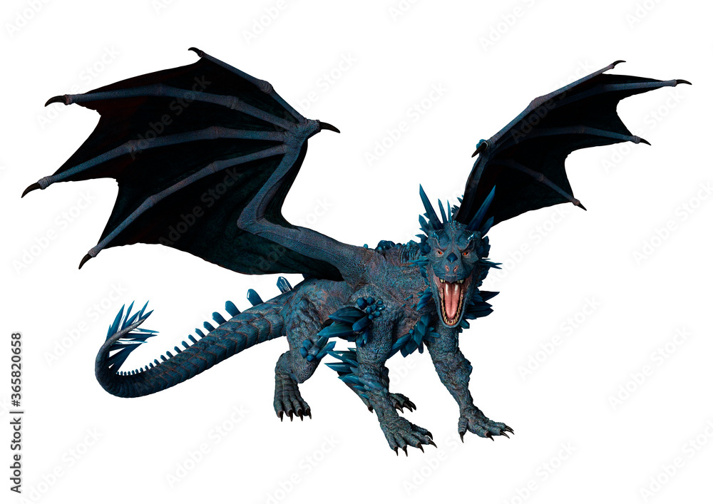 3D Rendering Fairy Tale Dragon on White 3D Rendering Fairy Tale Dragon on White