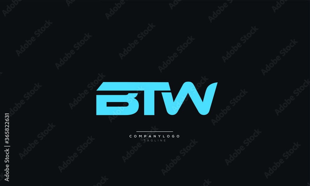 BTW Letter Logo Alphabet Design Icon Vector Symbol BTW Letter Logo Alphabet Design Icon Vector Symbol