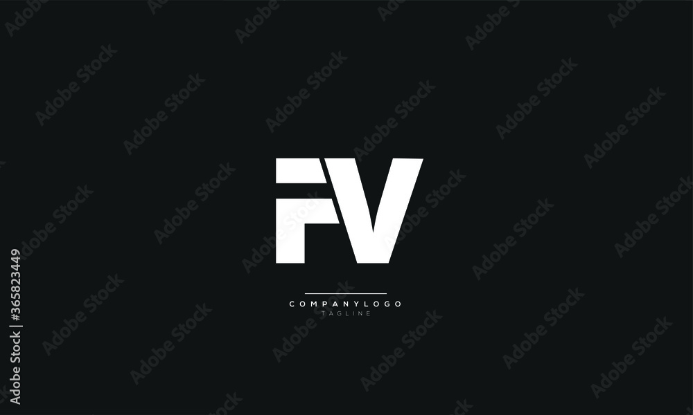 FV Letter Logo Alphabet Design Icon Vector Symbol FV Letter Logo Alphabet Design Icon Vector Symbol