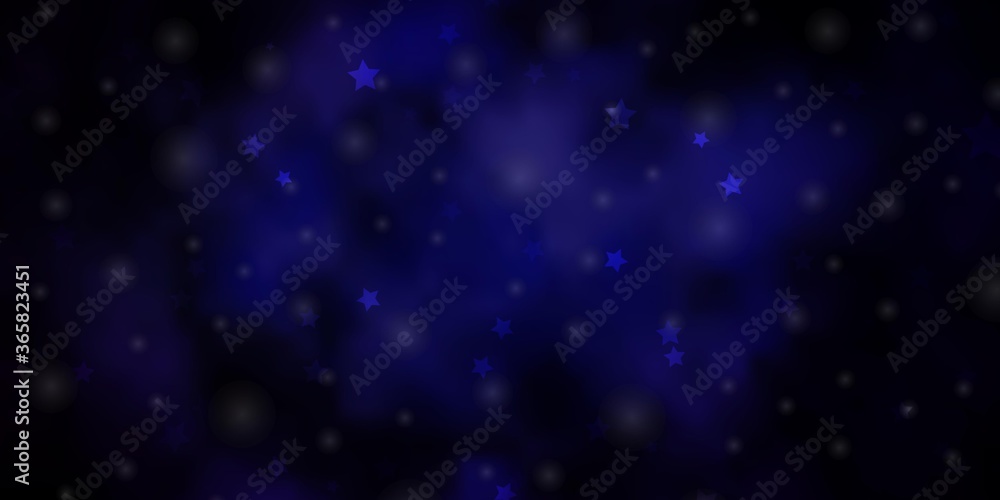 Dark Pink, Blue vector background with small and big stars. Decorative illustration with stars on abstract template. Pattern for wrapping gifts.