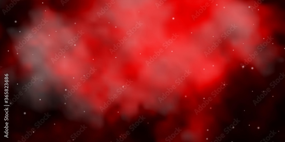 Dark Orange vector background with small and big stars. Colorful illustration in abstract style with gradient stars. Best design for your ad, poster, banner.