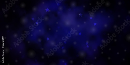 Dark Pink, Blue vector background with small and big stars. Decorative illustration with stars on abstract template. Pattern for wrapping gifts.