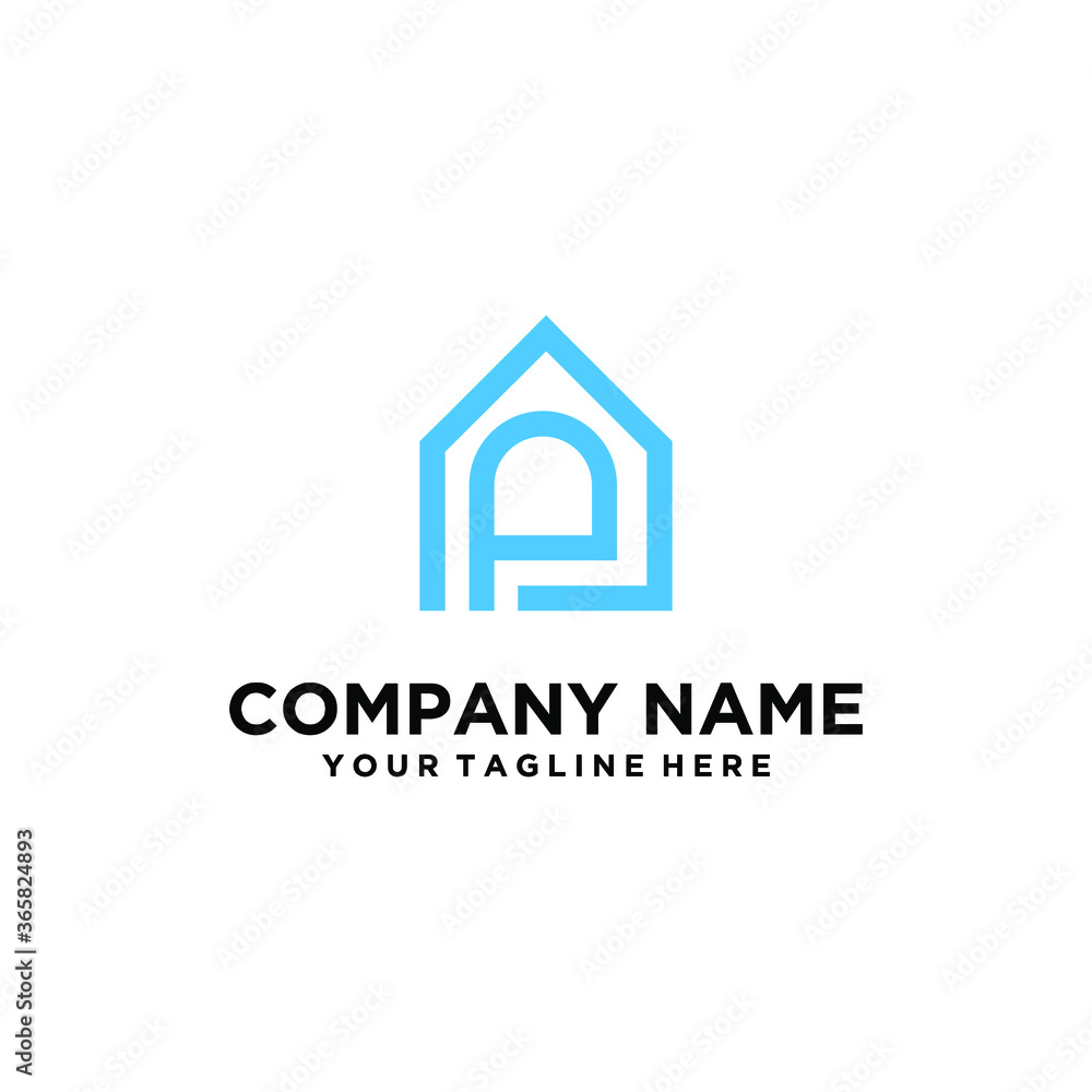 p logo home. Letter p building architecture logo flat. Real Estate logo p logo home. Letter p building architecture logo flat. Real Estate logo