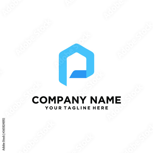 p logo home. Letter p building architecture logo flat. Real Estate logo