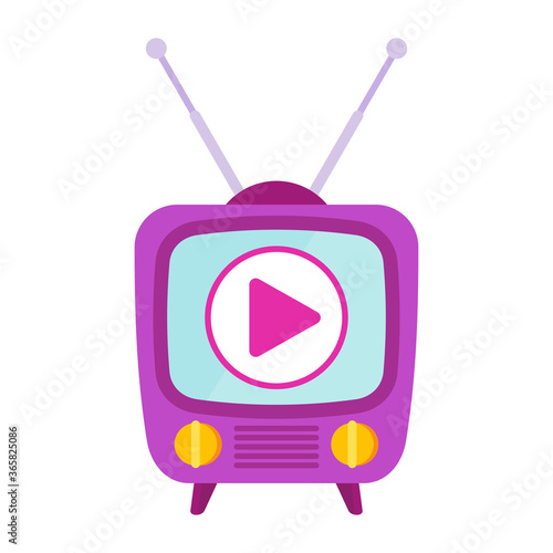 Retro tv and ragio. Advertising television, shows and movies.