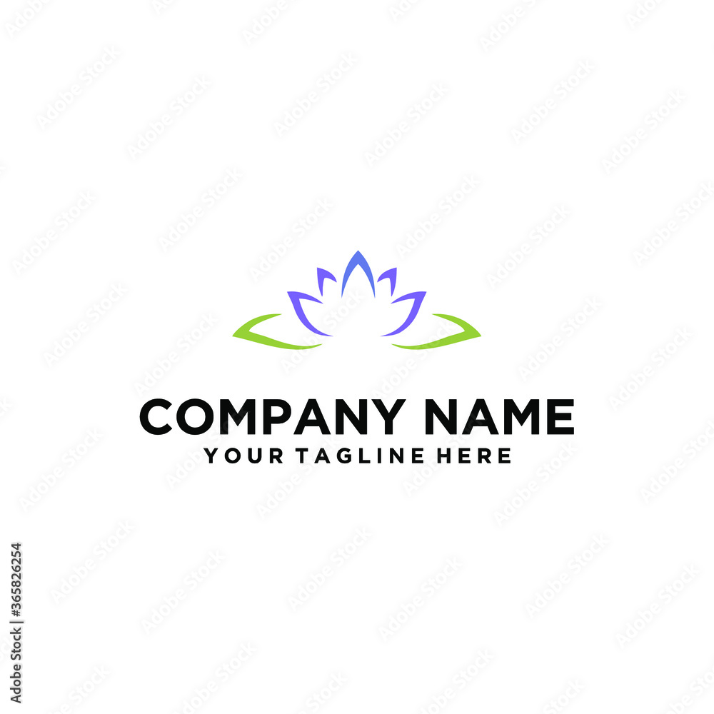 Obraz premium Lotus flower logo vector design. company logo design.