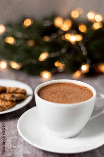 cup of coffee with chocolate